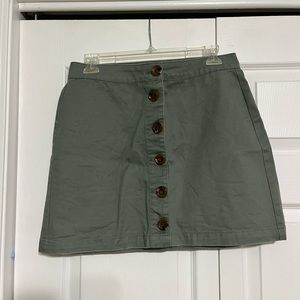 Green Button Up Skirt